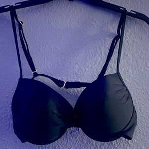 NWOT never worn, no tags, Black, Push Up Bikini Top Size XL